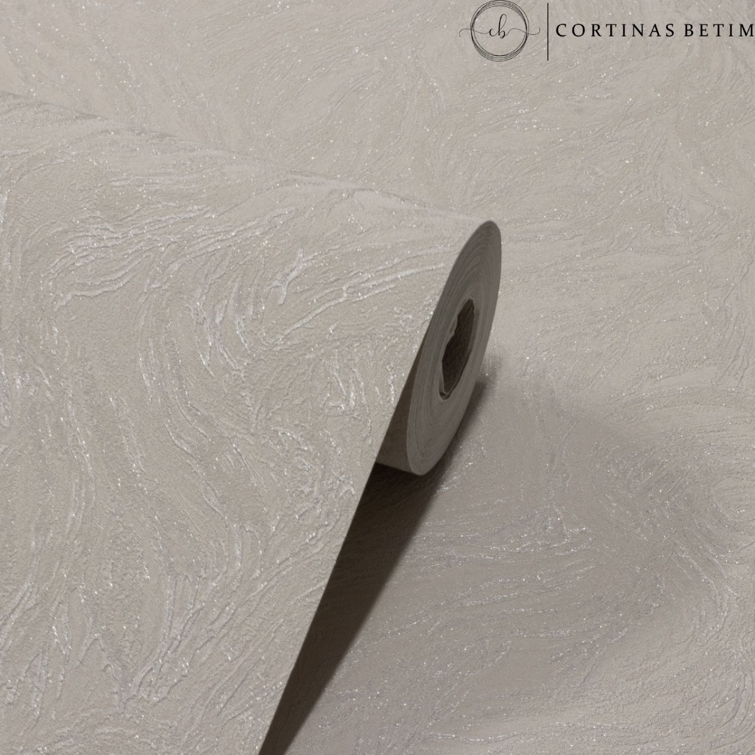 PAPEL DE PAREDE VINÍLICO EFEITO MARMORIZADO NUDE C/ GLITTER PDL0123
