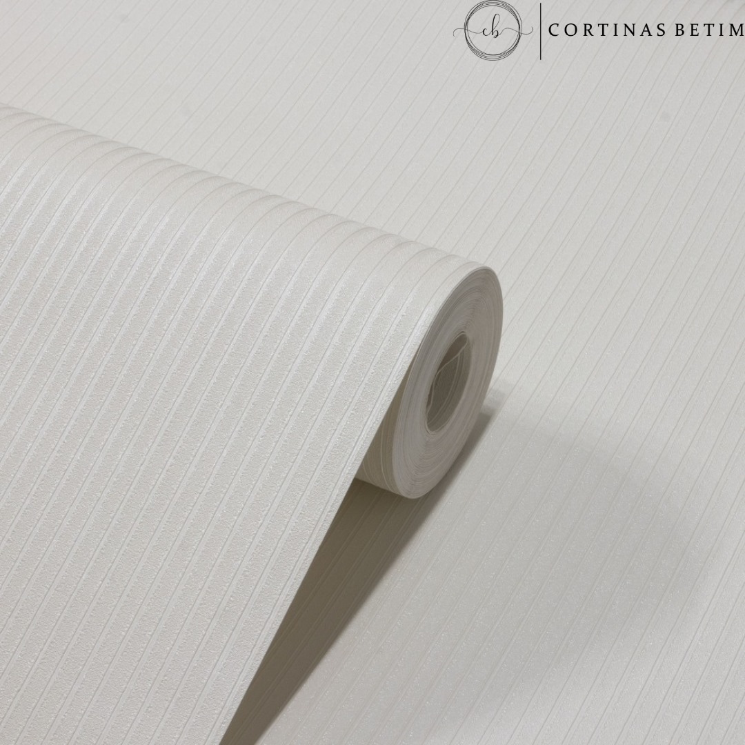 PAPEL DE PAREDE VINÍLICO LISTRAS OFF WHITE PDL1101