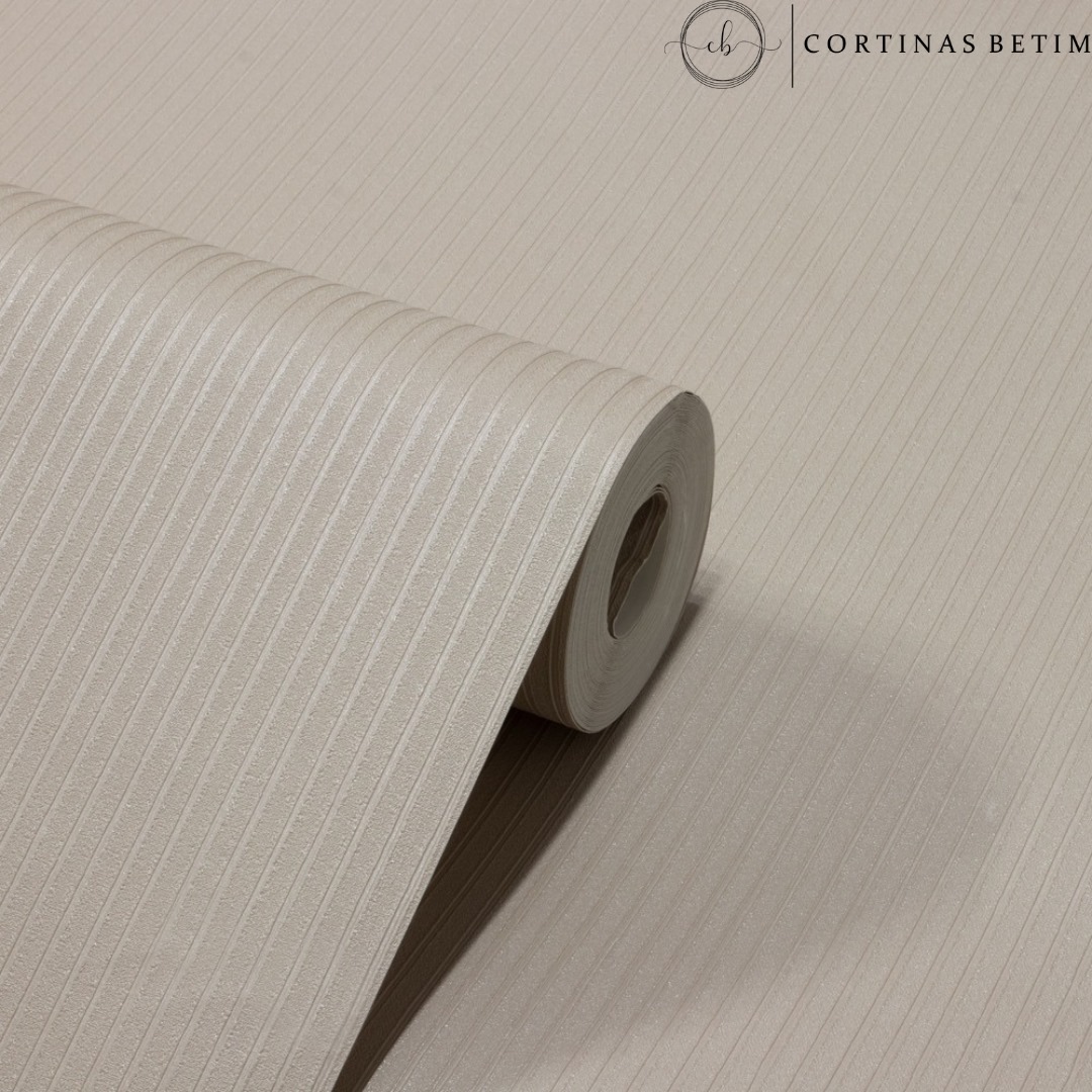PAPEL DE PAREDE VINÍLICO LISTRAS NUDE PDL1102