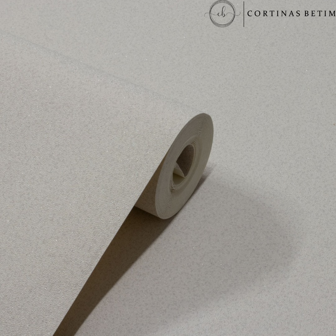 PAPEL DE PAREDE VINÍLICO TIPO MICA OFF WHITE C/ BRILHO PDL0160