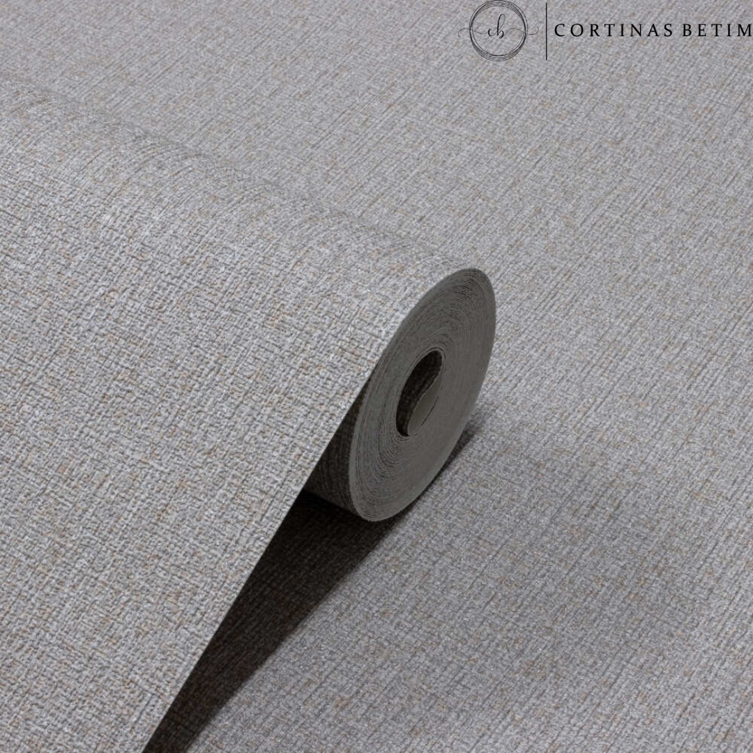 PAPEL DE PAREDE VINÍLICO LINHO CINZA C/ FERRUGEM PDI0142