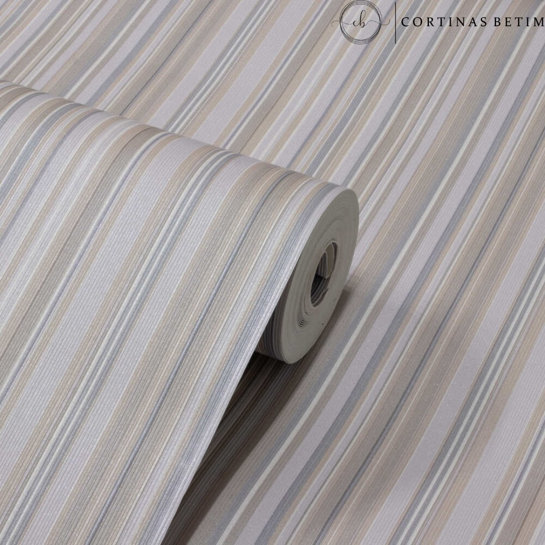 PAPEL DE PAREDE VINILICO LISTRAS TONS DE AZUL PDS1602