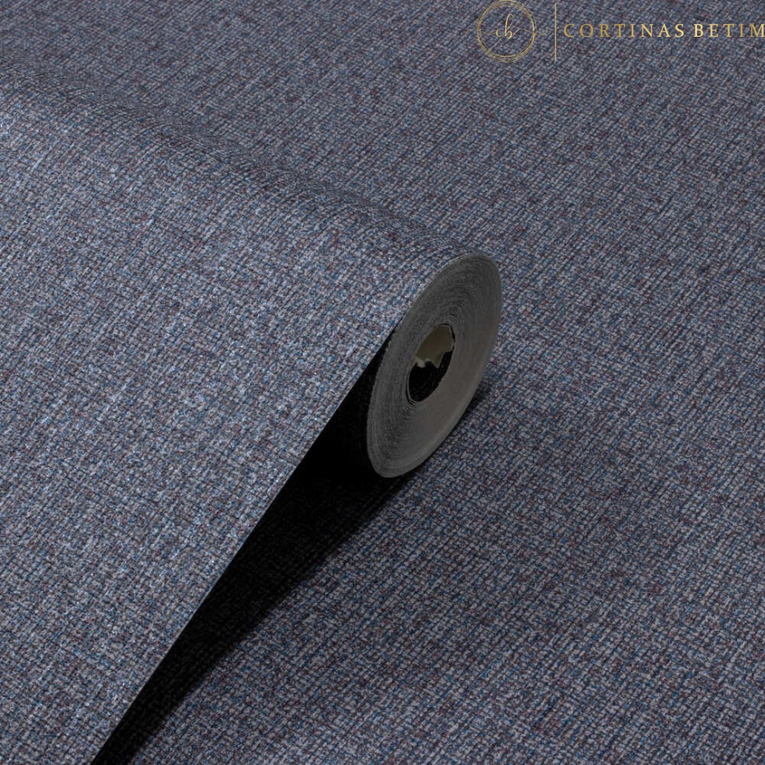 PAPEL DE PAREDE VINILICO LINHO AZUL C/ CINZA PDI0141