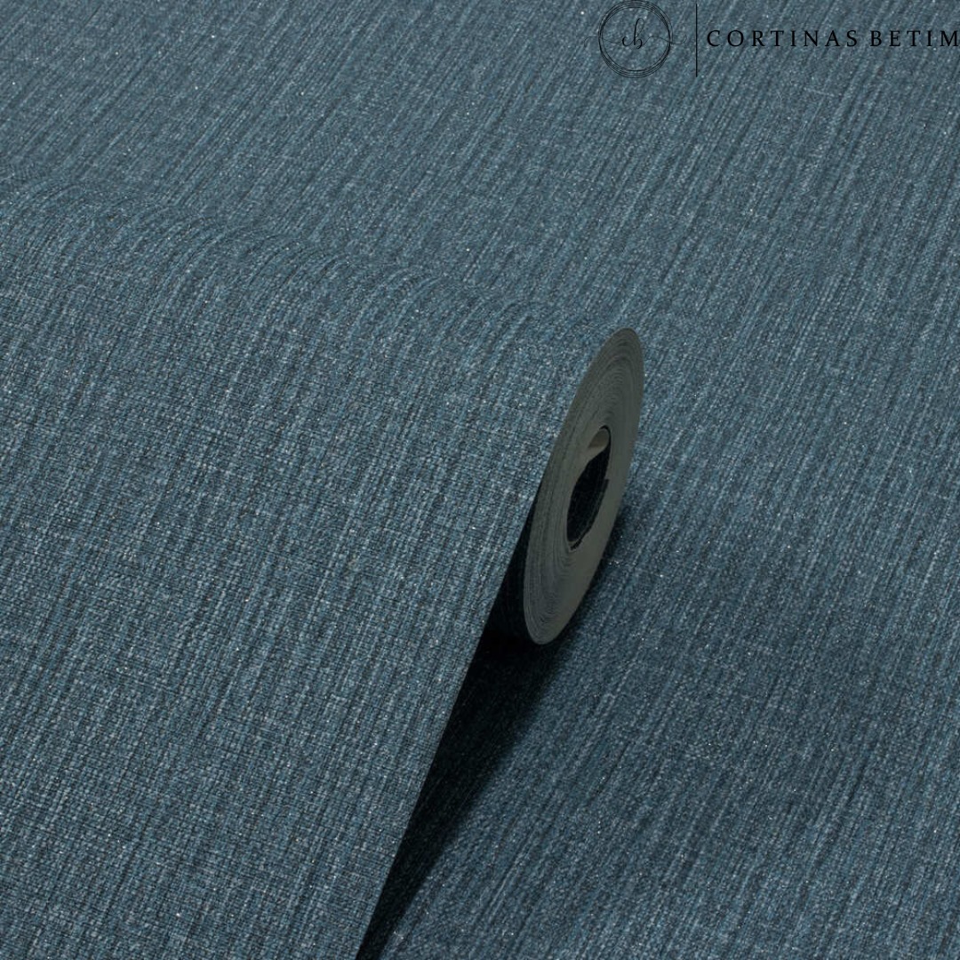 PAPEL DE PAREDE VINÍLICO LINHO AZUL JEANS C/ GLITTER PDI0050
