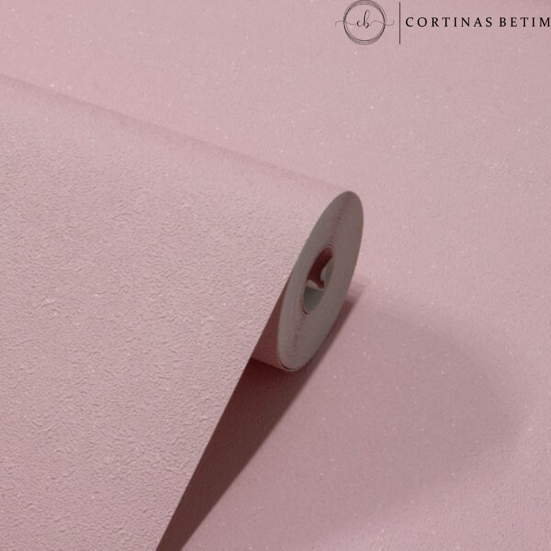 PAPEL DE PAREDE VINÍLICO TEXTURIZADO ROSA C/ DOURADO PDI0019